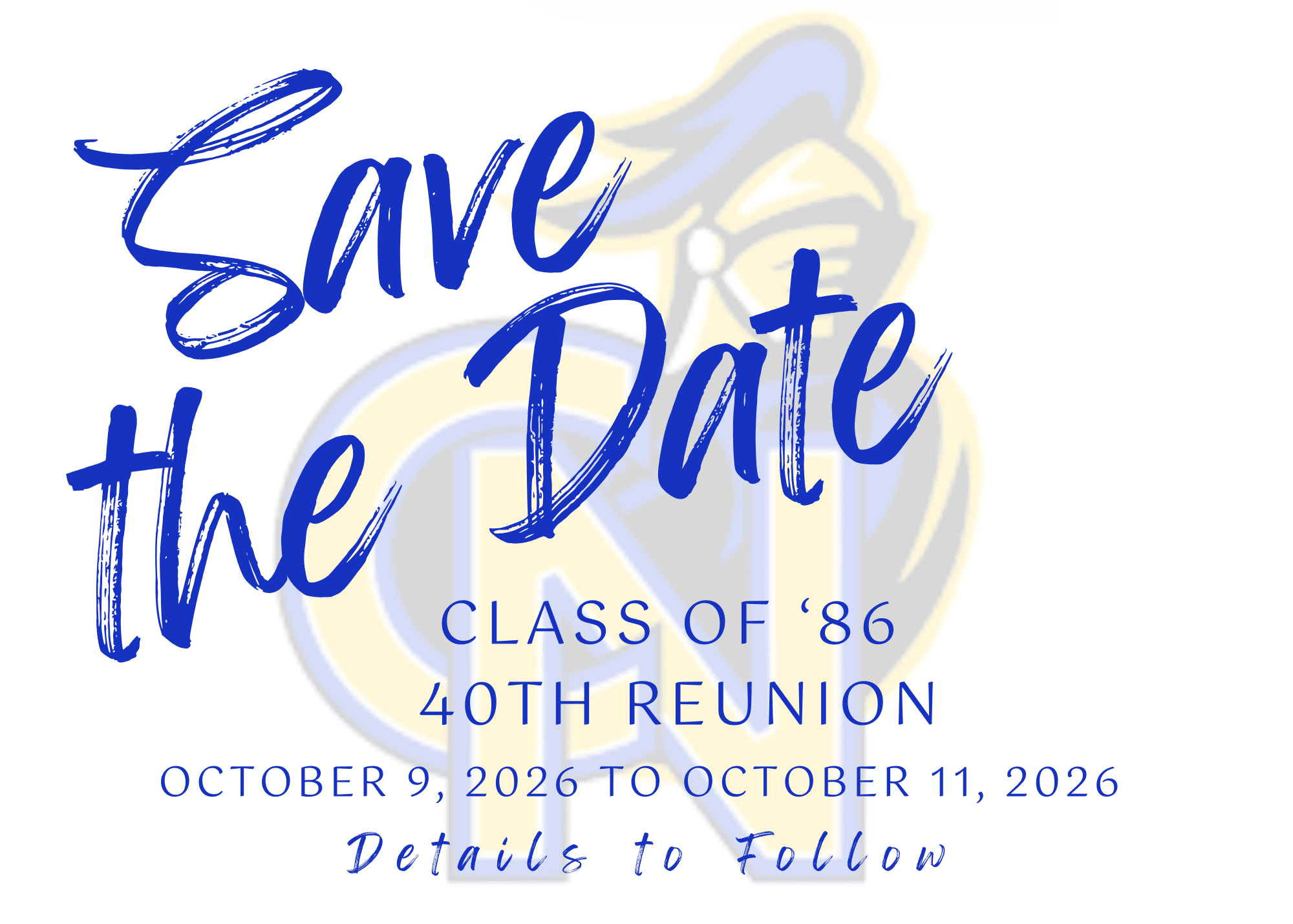 Alumni Reunion save the date