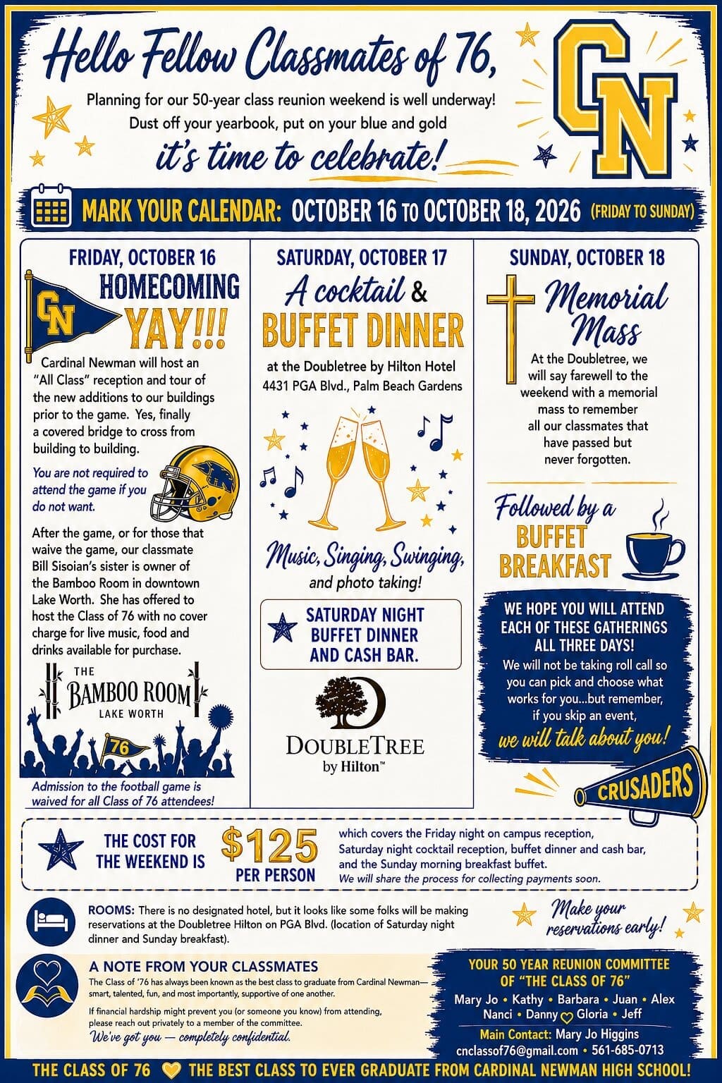 Class of 76 Reunion Flyer